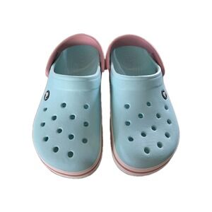Crocs Crocband Clogs Slip On Shoes With Band Size 7 Womens Blue Water Resistant